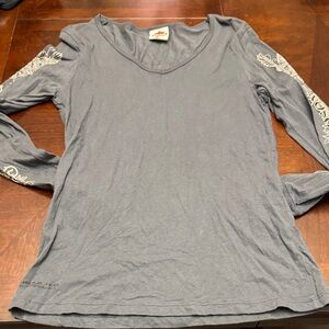 Women's Grey Long Sleeve Top